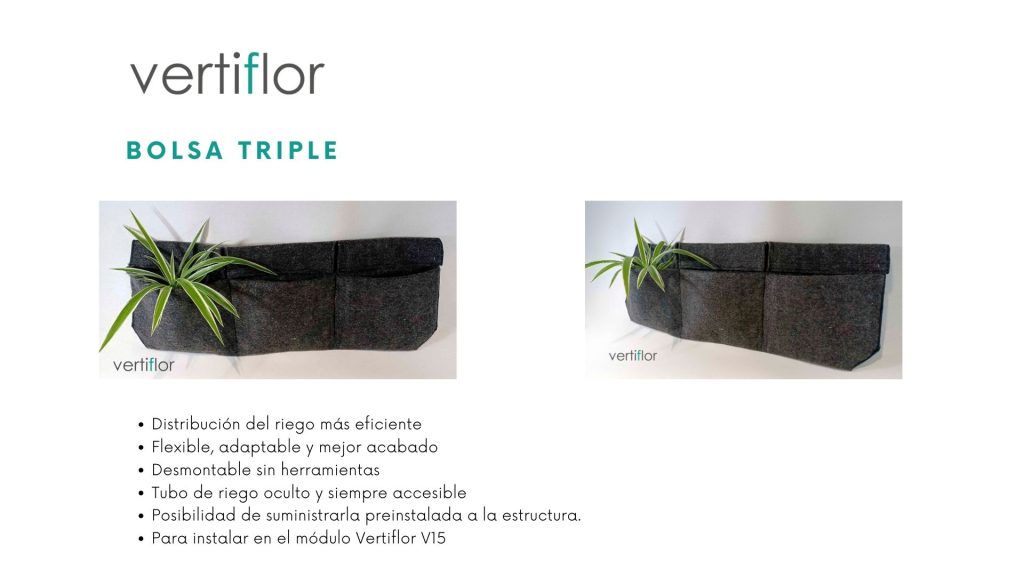 bolsa de fieltro jardín vertical
