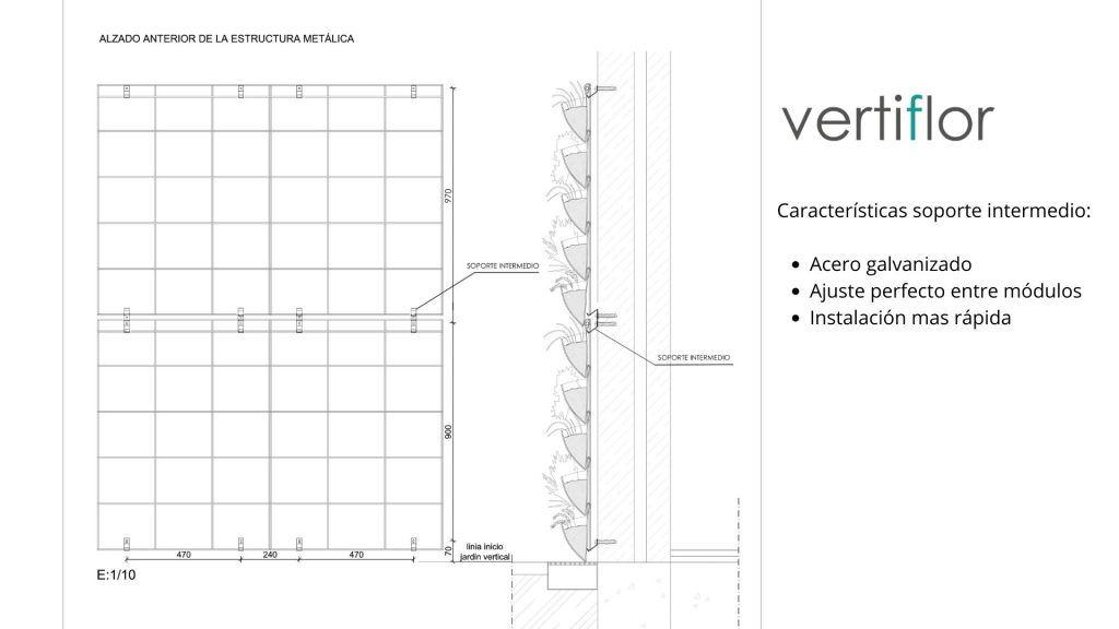plano jardín vertical