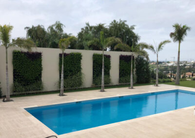 Jardín vertical piscina